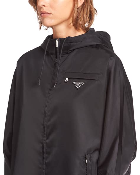 prada nylon gabardine raincoat|Black Re.